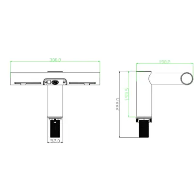 Dutchline 2-in 1 Wastafelmengkraan + Handdroger - 2