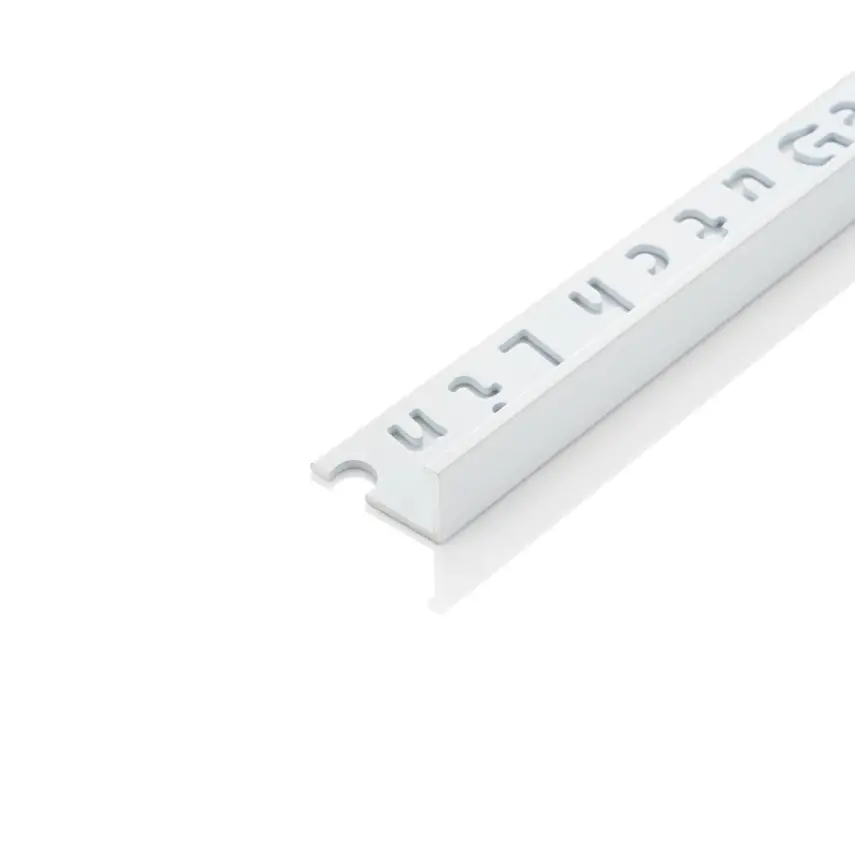 DutchLine - Aluminium Tegelprofiel - 11x2700mm - Mat Wit Gepoedercoat - 1