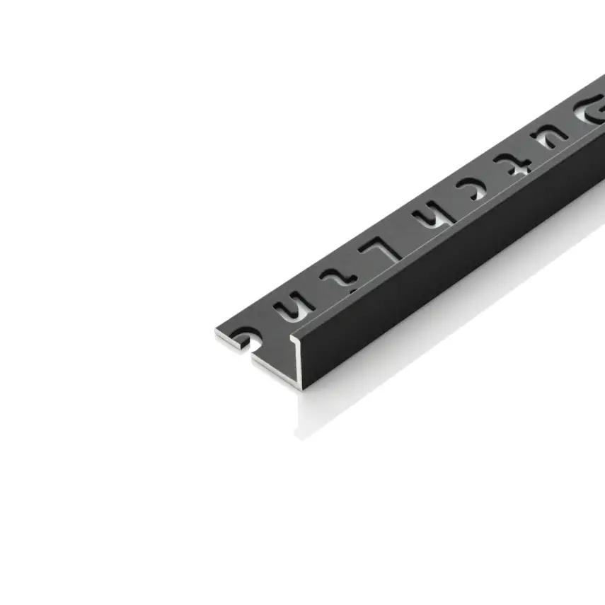 DutchLine - Aluminium Tegelprofiel - 11x2700mm - Mat Zwart Gepoedercoat - 1