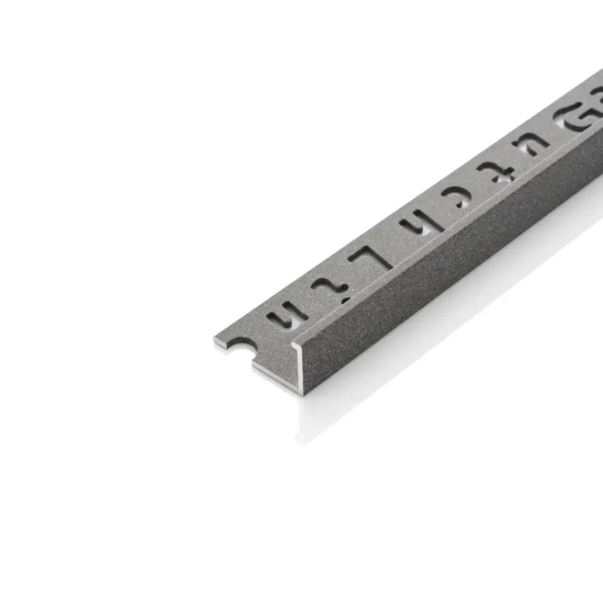 DutchLine - Aluminium Tegelprofiel - 11x2700mm - Olifantgrijs - 1