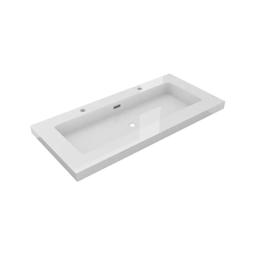 DutchLine - Atlanta 100 - Glans Wit - 2 Kraangaten - 1