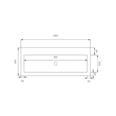DutchLine - Atlanta Ondiep 100 - Glans Wit - 0 Kraangaten - 2