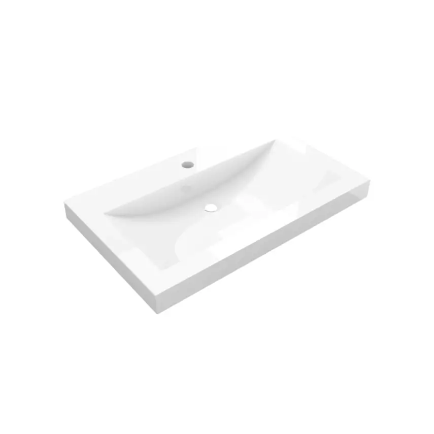 DutchLine - Atlanta ondiep 60 - Glans Wit - 1 Kraangat - 1