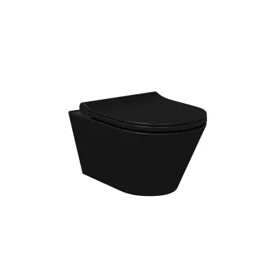DutchLine - Avva Toiletpot Met Bidet - Mat Zwart - 355x530mm - 1
