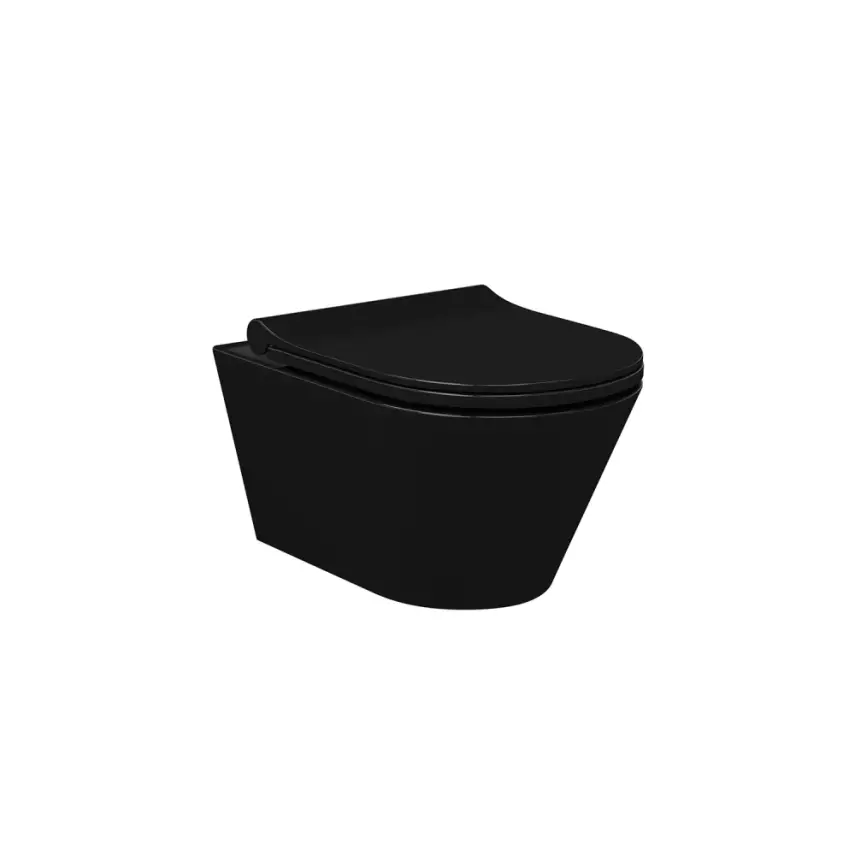 DutchLine - Avva Toiletpot Met Bidet - Mat Zwart - 355x530mm - 1