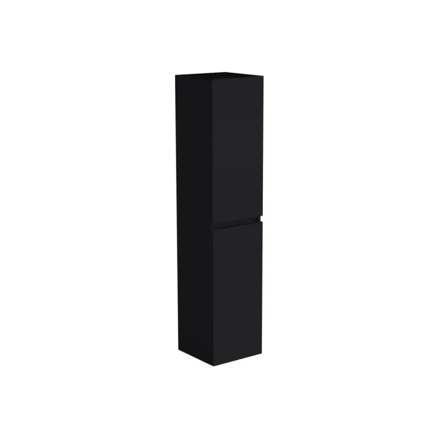 Dutchline Badmeubel Kolomkast - Mat Zwart - 160x35cm - 2 Deuren - 1