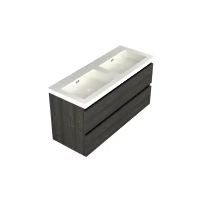 Dutchline Badmeubel Onderkast - Lumiere - 120x46cm - 4 Lades - 2 Uitsparingen - 1