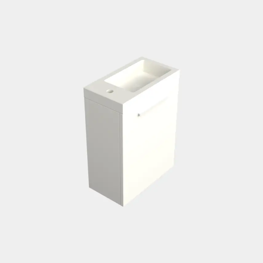 Dutchline Badmeubel Onderkast - Mat Wit - 36x18cm - 1 Deur (Links/Rechts) - 1