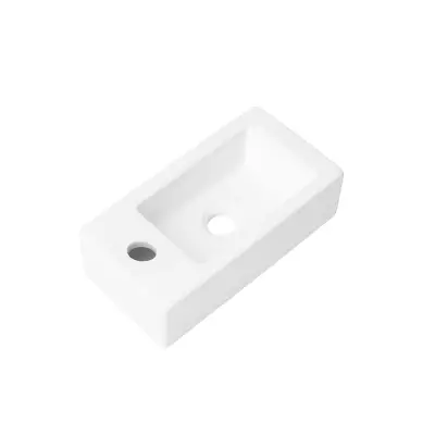 DutchLine - Crea Mini Fontein - Glans Wit - Kraangat Links - 1