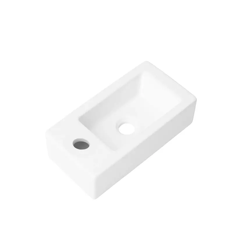 DutchLine - Crea Mini Fontein - Glans Wit - Kraangat Links - 1