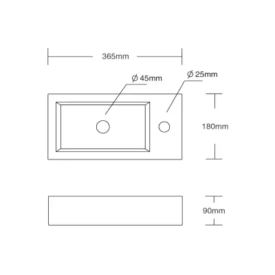 DutchLine - Crea Mini Fontein - Mat Wit - Kraangat Rechts - 2