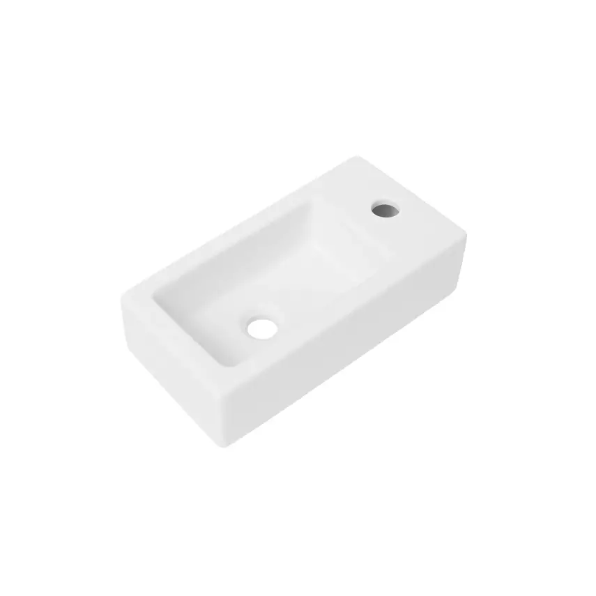 DutchLine - Crea Mini Fontein - Mat Wit - Kraangat Rechts - 1