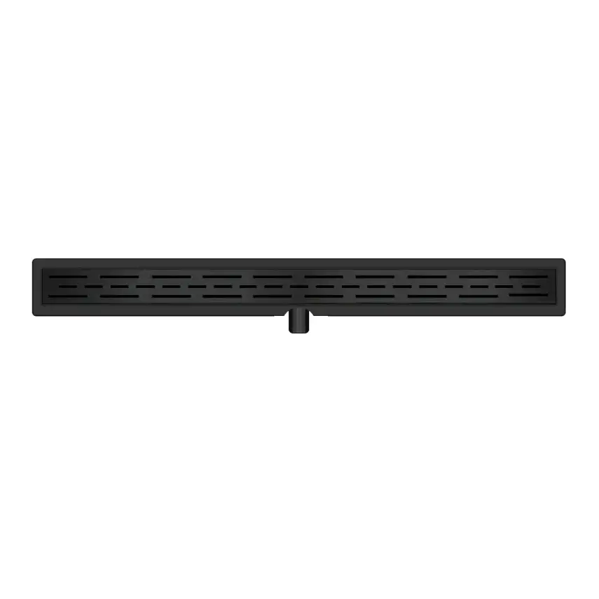 DutchLine - Douchegoot met flens en rooster - 1000*70 - Mat zwart - 1