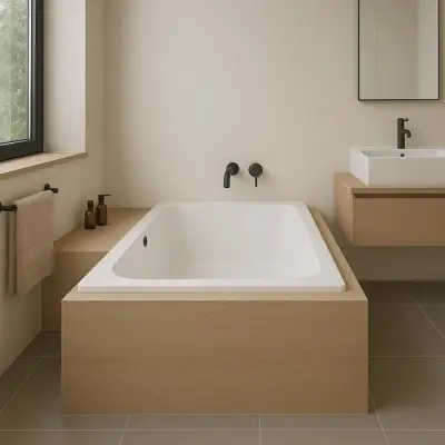 DutchLine - Drop RD - Inbouw Ligbad - Glans Wit - 1700x750x450 - 4