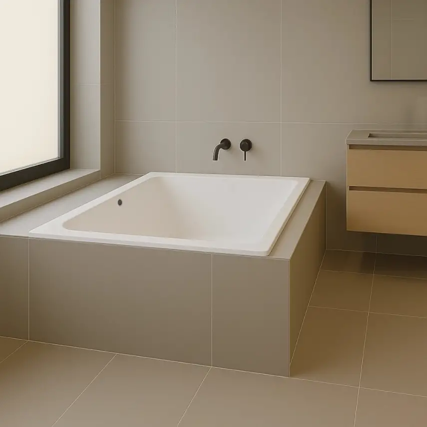 DutchLine - Drop RD - Inbouw Ligbad - Mat Wit - 1800x800x450 - 4