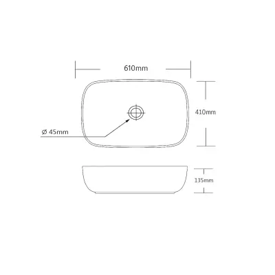 DutchLine - Ellips Waskom - Glans Wit - 2