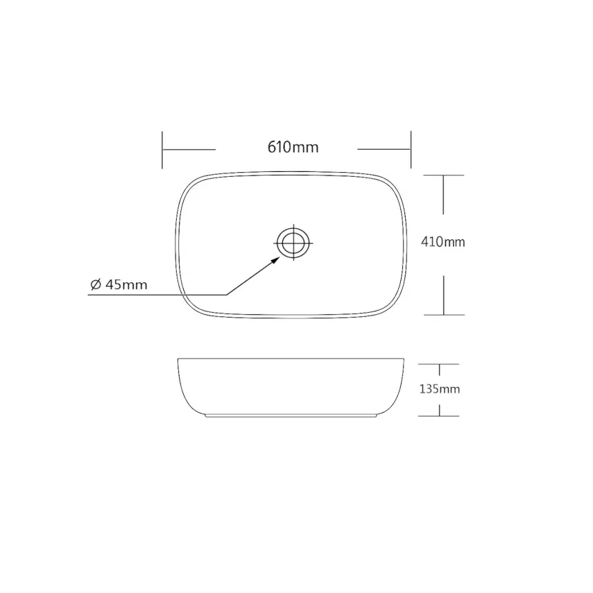 DutchLine - Ellips Waskom - Mat Wit - 2
