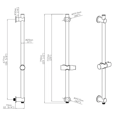 DutchLine - Glijstang Met Wateraansluiting - Mat zwart - 2