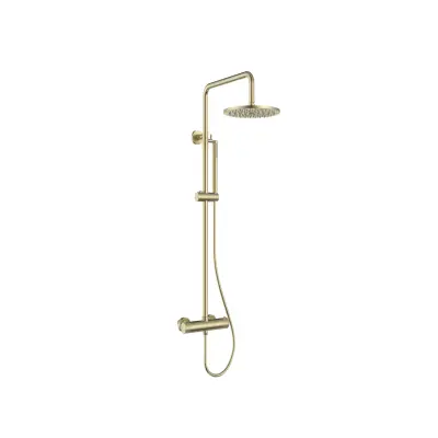 DutchLine - Grip-300 Thermostatische Doucheopbouwset - Geborsteld messing - 1