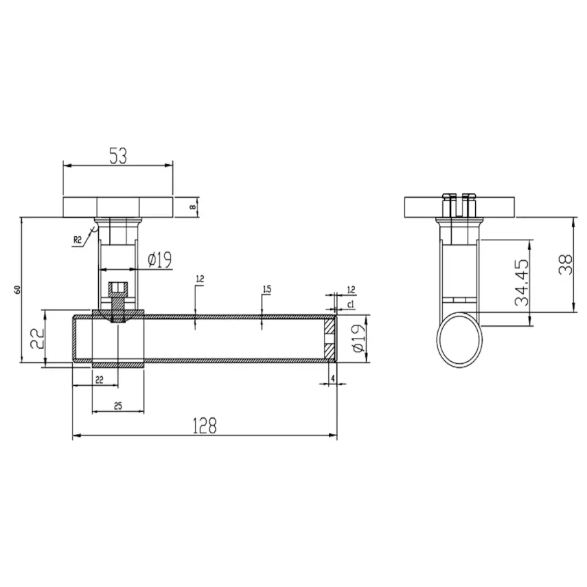 DutchLine - Grip Deurkruk - Mat zwart - 2