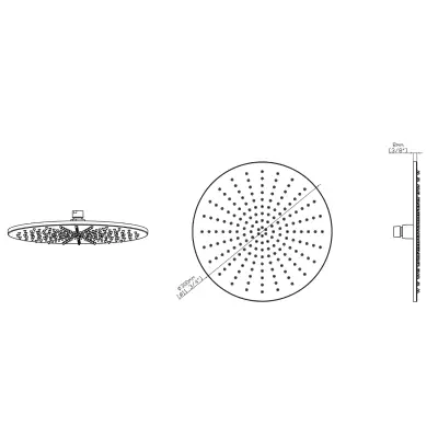 DutchLine - Grip Regendouche 300 - Geborsteld staal - 2