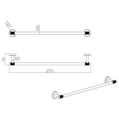 DutchLine - Grip Serie Handdoekrek - Gunmetal - 2