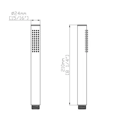 DutchLine - Grip Staaf Handdouche - Chroom - 2