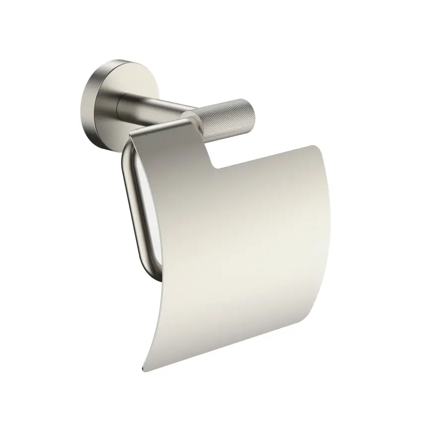 DutchLine - Grip Toilethouder Met Klep - Geborsteld staal - 1