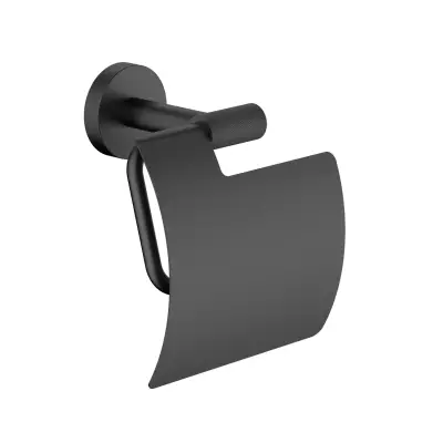 DutchLine - Grip Toilethouder Met Klep - Mat zwart - 1