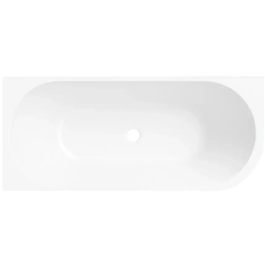 DutchLine - Half-Vrijstaand Hoekbad Links - Glans Wit - 1800x800x580 - 4