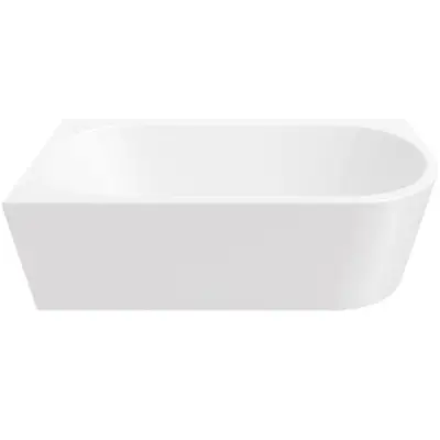 DutchLine - Half Vrijstaand Hoekbad Links - Mat Wit - 1700x800x600 - 3