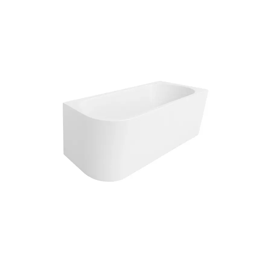 DutchLine - Half-Vrijstaand Hoekbad Rechts - Mat Wit - 1800x800x580 - 1