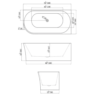 DutchLine - Half-Vrijstaand Hoekbad Rechts - Mat Wit - 1800x800x580 - 2