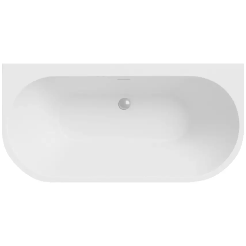 DutchLine Half-vrijstaand Ligbad - Mat Wit - 1700x750x600 - 4