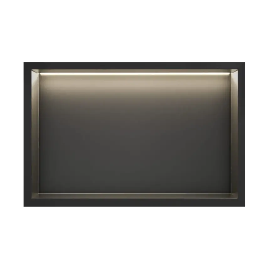 DutchLine - Inbouw Nis Met Ledstrip - 300*600 - Mat zwart - 1