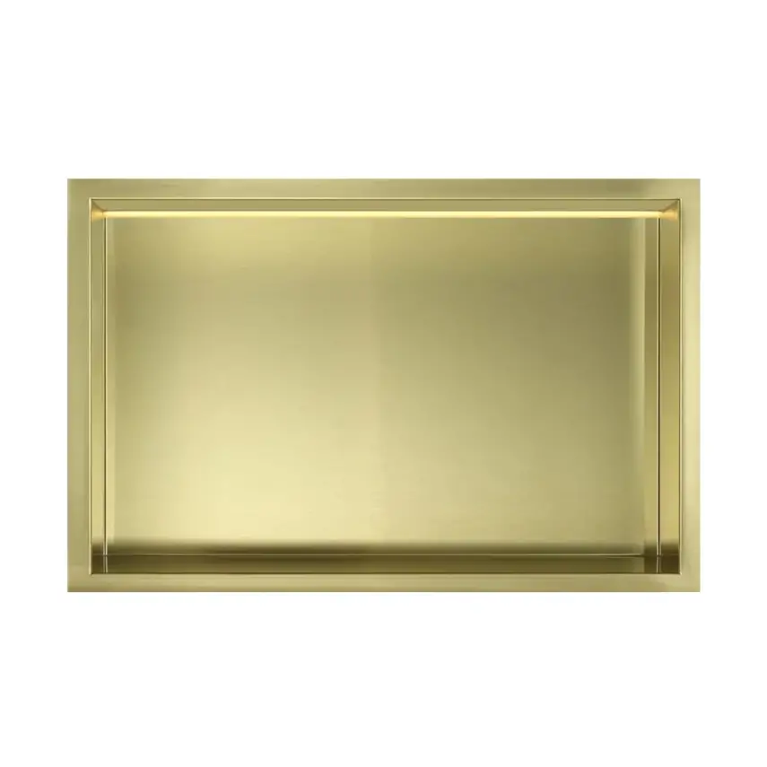 DutchLine - Inbouw Nis Met Ledstrip - 300x300 - Geborsteld messing - 1