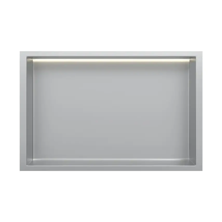 DutchLine - Inbouw Nis Met Ledstrip - 300x300 - RVS - 1