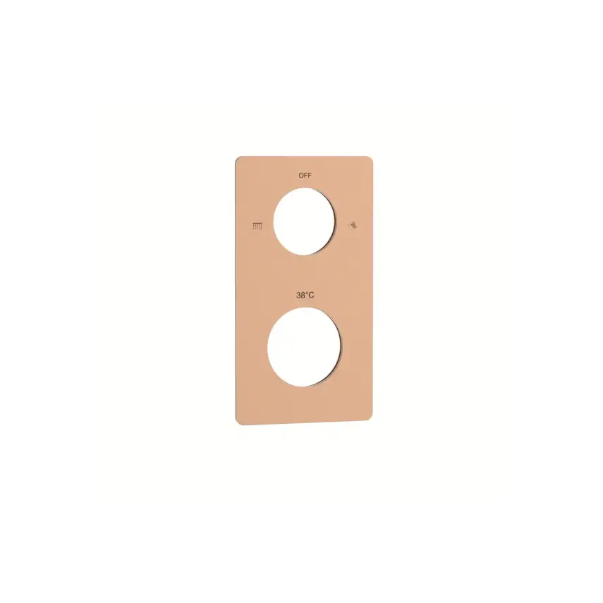 DutchLine - Losse Afdekplaat - GRIP 2-WEG Inbouwdeel - Geborsteld koper - 1