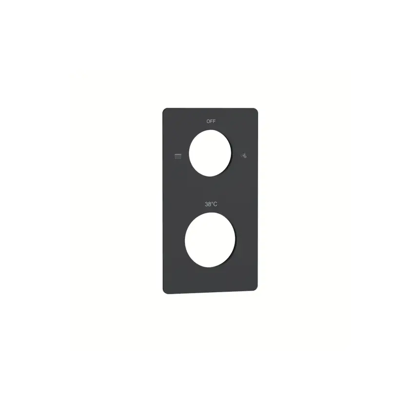 DutchLine - Losse Afdekplaat - GRIP 2-WEG Inbouwdeel - Mat zwart - 1