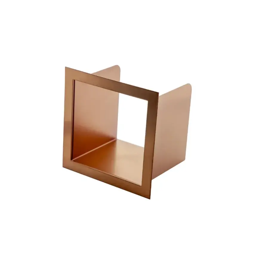 DutchLine - Losse Inbouw Reserve Rolhouder - 160*160*122 - Geborsteld koper - 1