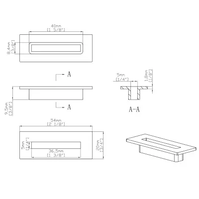 DutchLine - Losse Overloopkap T.B.V. Atlanta Wastafels - Mat zwart - 2