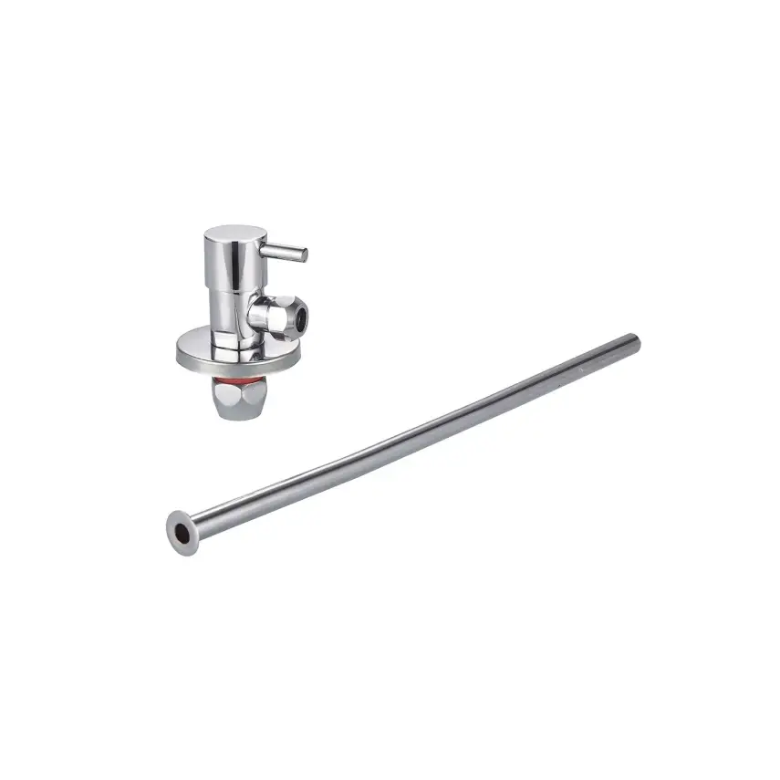 DutchLine - Luxe Fonteinkraan aansluitset (stopkraan) 1/2x3/8 - Chroom - 1