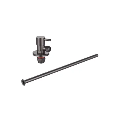 DutchLine - Luxe Fonteinkraan aansluitset (stopkraan) 1/2x3/8 - Gunmetal - 1