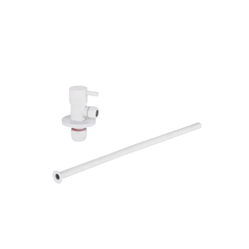 DutchLine - Luxe Fonteinkraan aansluitset (stopkraan) 1/2x3/8 - Mat wit - 1