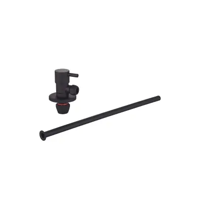 DutchLine - Luxe Fonteinkraan aansluitset (stopkraan) 1/2x3/8 - Mat zwart - 1