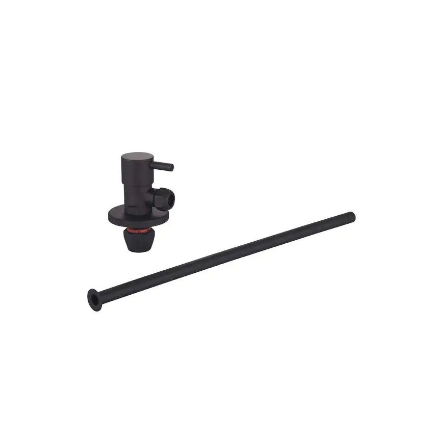 DutchLine - Luxe Fonteinkraan aansluitset (stopkraan) 1/2x3/8 - Mat zwart - 1