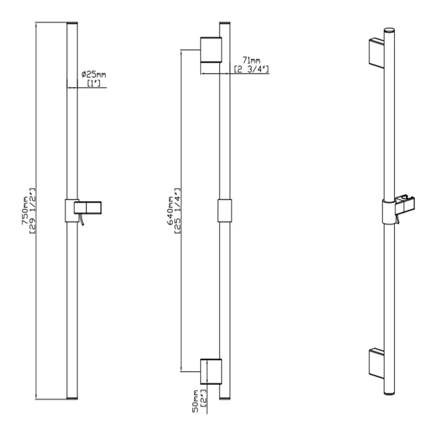DutchLine - Luxe Losse Glijstang - Gunmetal - 2
