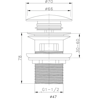 DutchLine - Luxe Overloop Waste - Mat wit - 2
