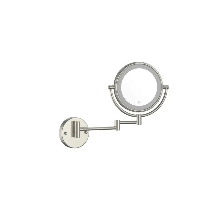 DutchLine - Make-Up Ledspiegel, 5x zoom - Geborsteld staal - 1