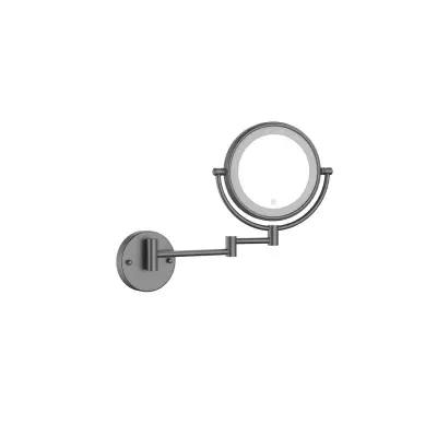 DutchLine - Make-Up Ledspiegel, 5x zoom - Gunmetal - 1